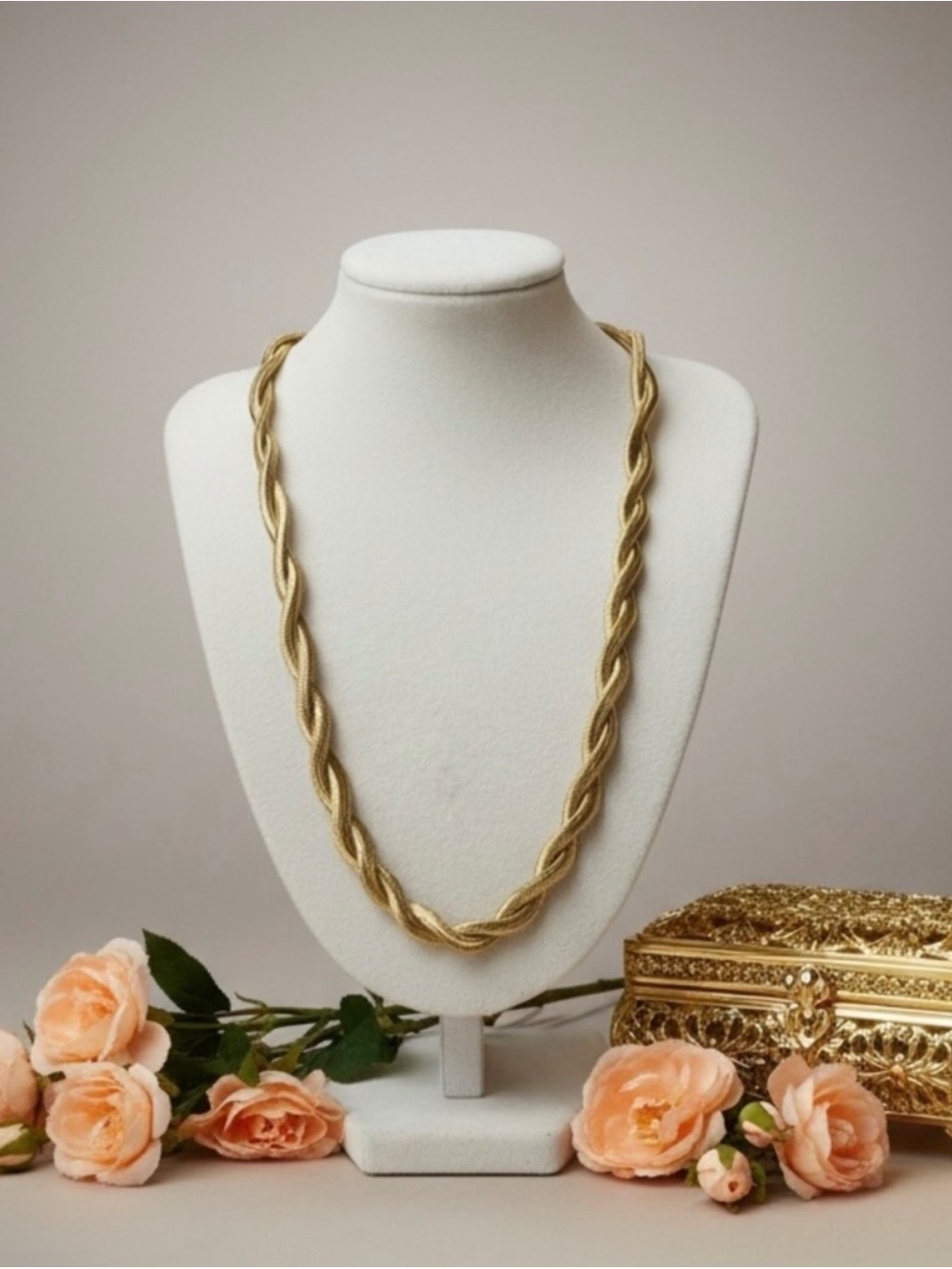 Gold-Tone Twisted Rope Necklace